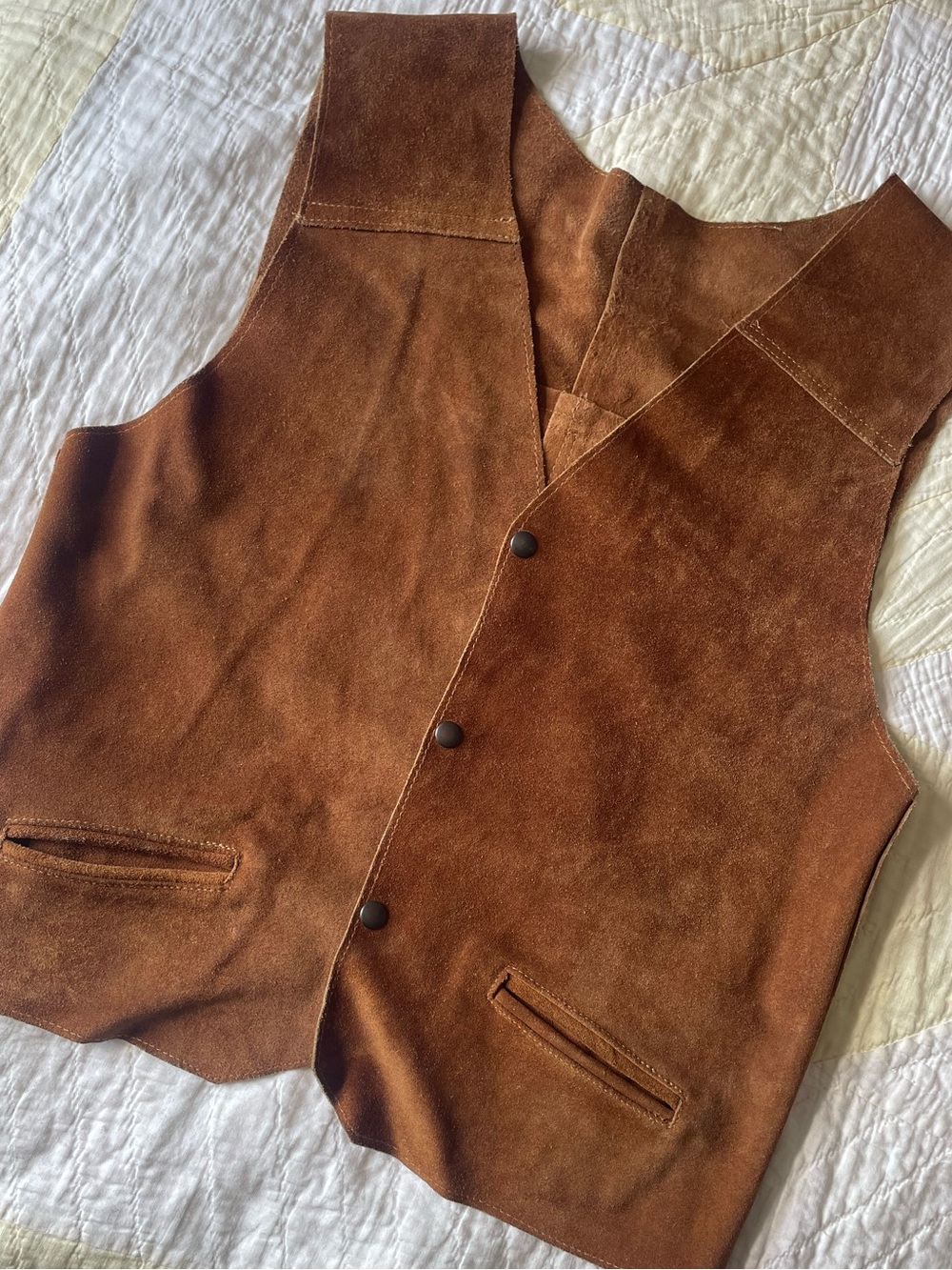 Handmade suede vest